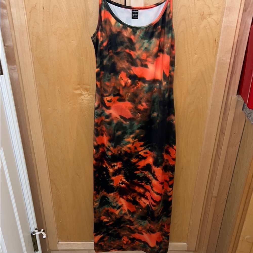 Vibrant Multicolor Midi Dress